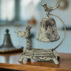 Antique Cast Iron Bird Counter Bell Vintage Shopper