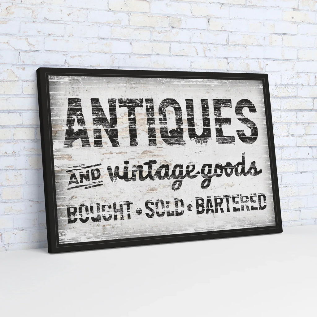 Antiques & Vintage Goods Wrapped Canvas Wall Art – 36" X 24" (gallery Depth), front view - House Of Avana