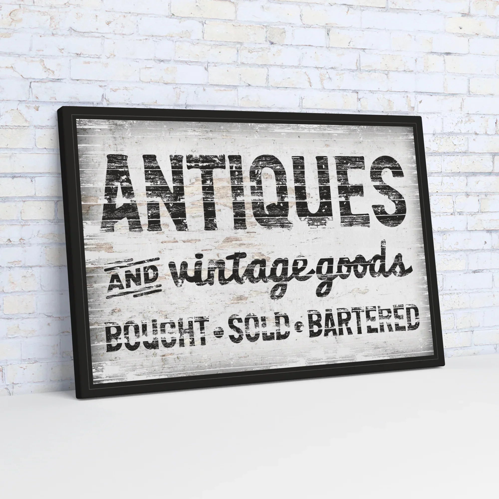 Antiques & Vintage Goods Wrapped Canvas Wall Art – 36" X 24" (gallery Depth), front view - House Of Avana