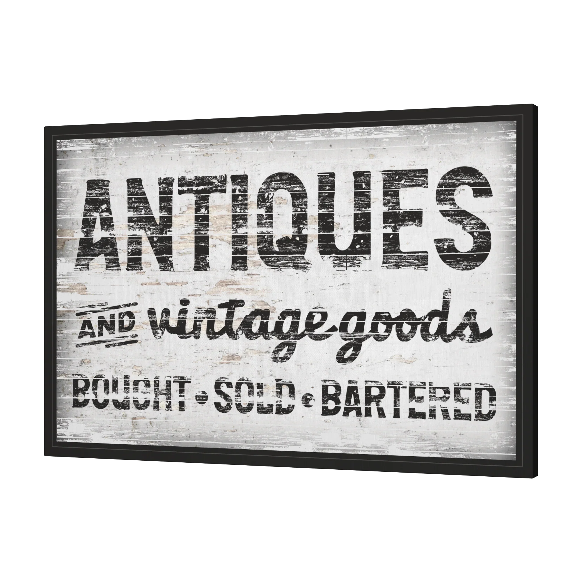 Antiques & Vintage Goods Wrapped Canvas Wall Art – 36" x 24" (Gallery Depth) FoodFaithHome