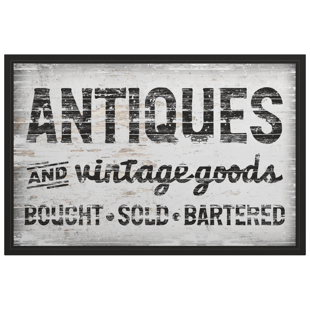 Antiques & Vintage Goods Wrapped Canvas Wall Art – 36" x 24" (Gallery Depth) FoodFaithHome