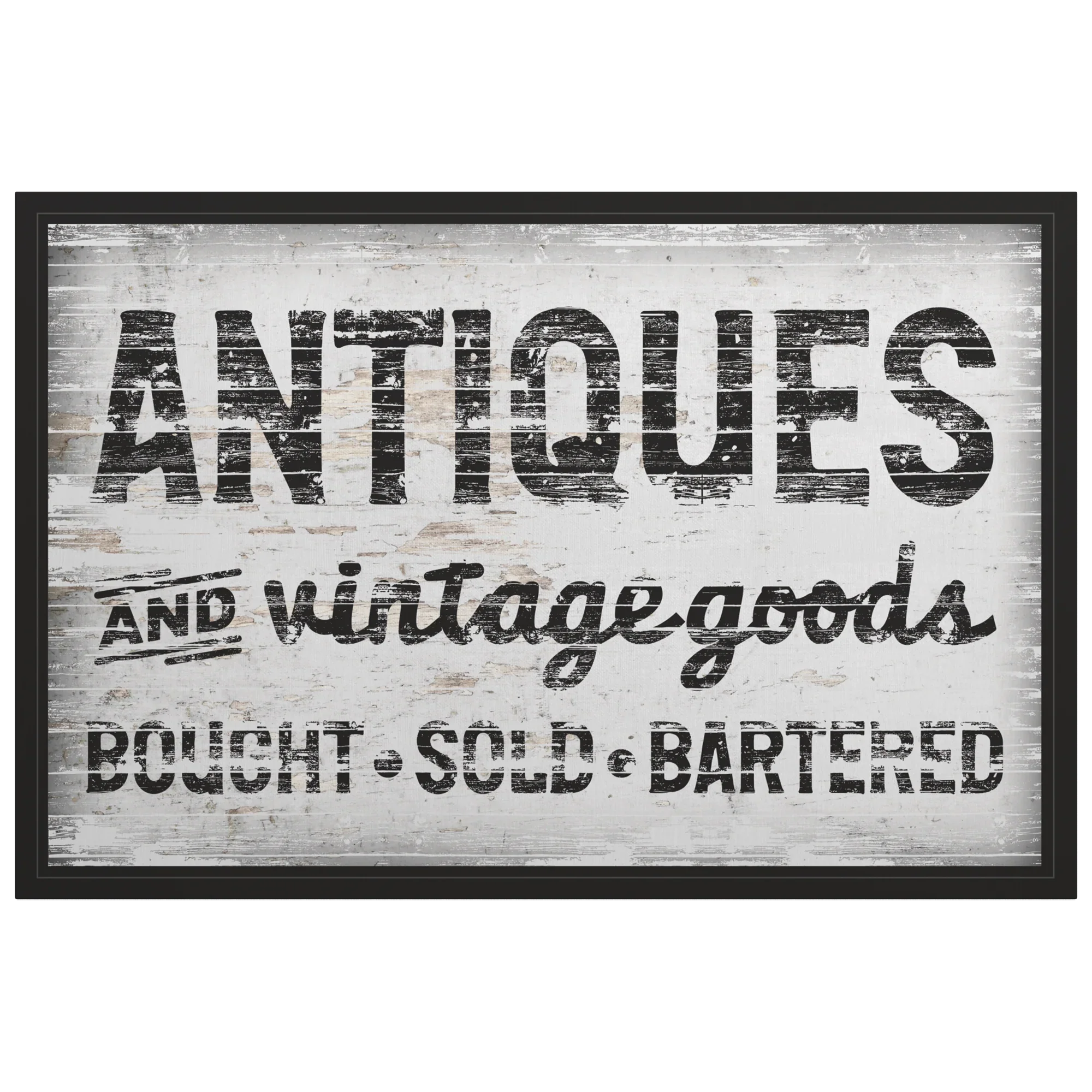 Antiques & Vintage Goods Wrapped Canvas Wall Art – 36" x 24" (Gallery Depth) FoodFaithHome