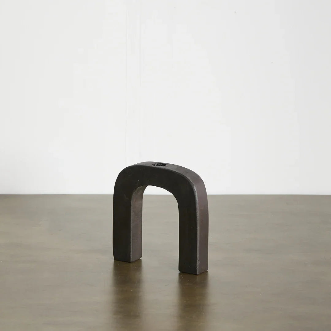 Arch Wooden Taper Candlestick Holder, lifestyle image - House Of Avana
