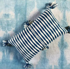 Antigua Pillow - Dark Teal Blue Archive New York