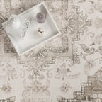 Area Rug Cambridge Faded Look with Oriental Pattern, side view - House Of Avana
