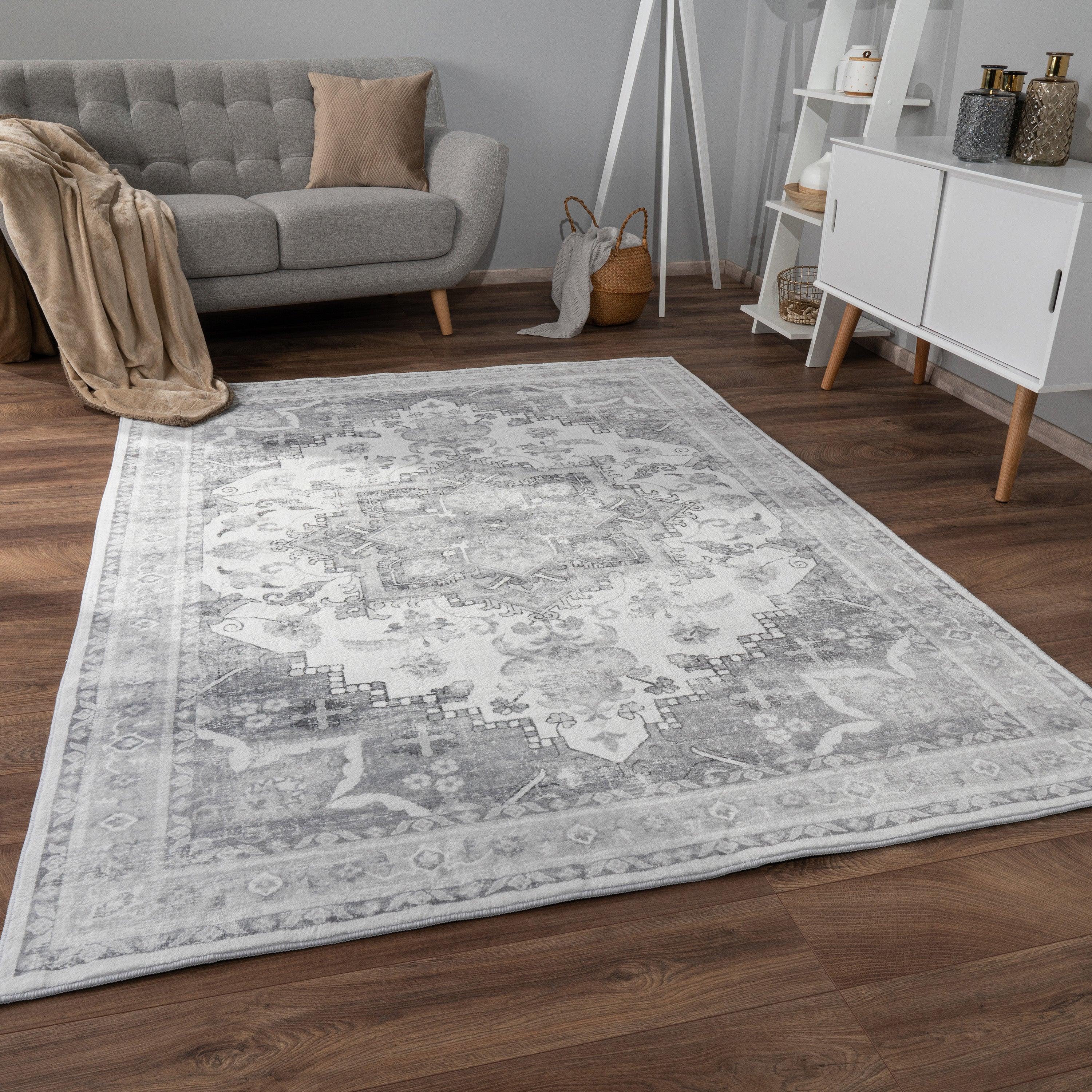 Area Rug Cambridge Faded Look with Oriental Pattern, lifestyle image - House Of Avana