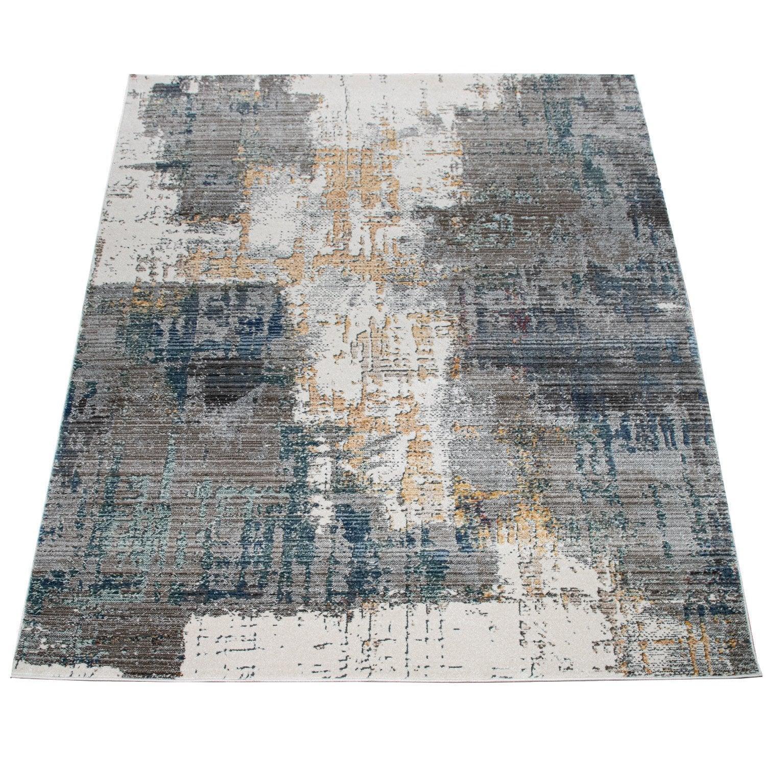 Area Rug for Living Rooms Abstract Design 3d Effect, Colorful, back view - House Of Avana