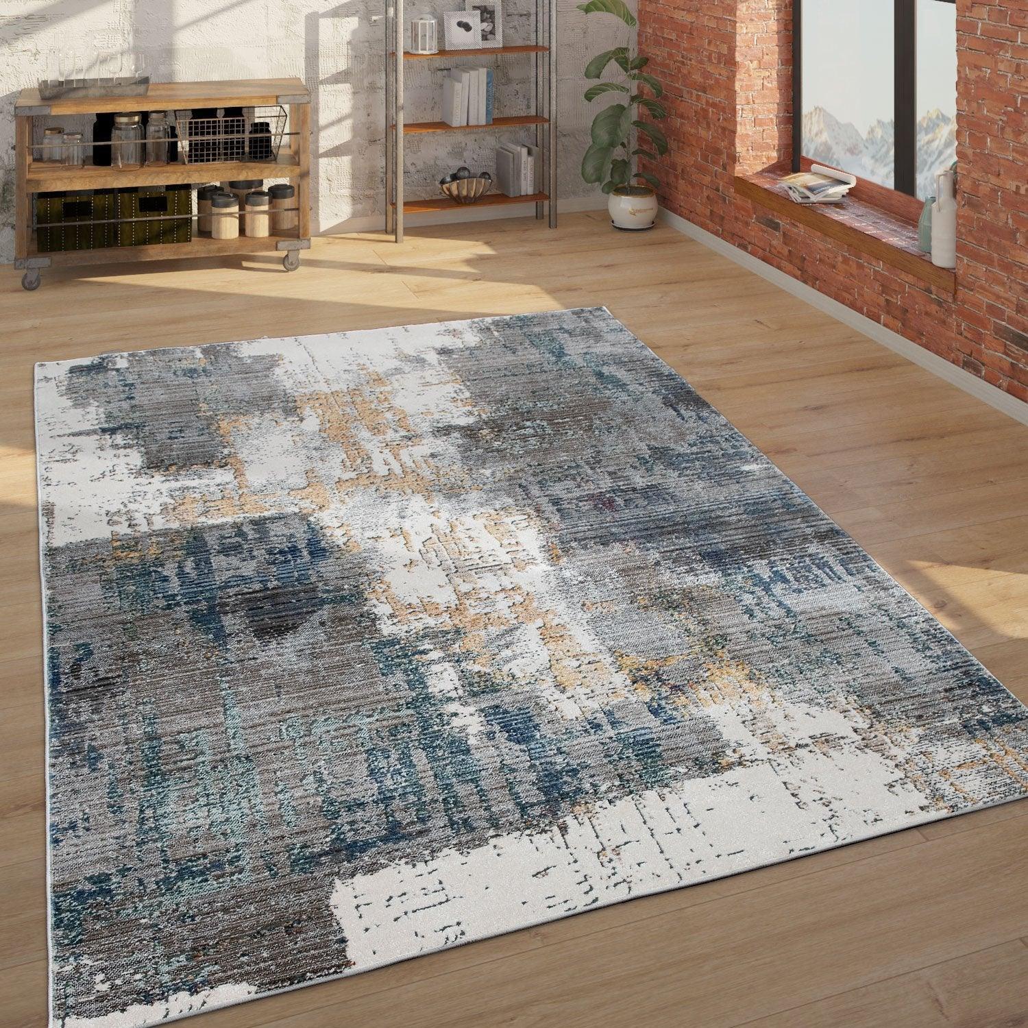 Area Rug for Living Rooms Abstract Design 3d Effect, Colorful, front view - House Of Avana