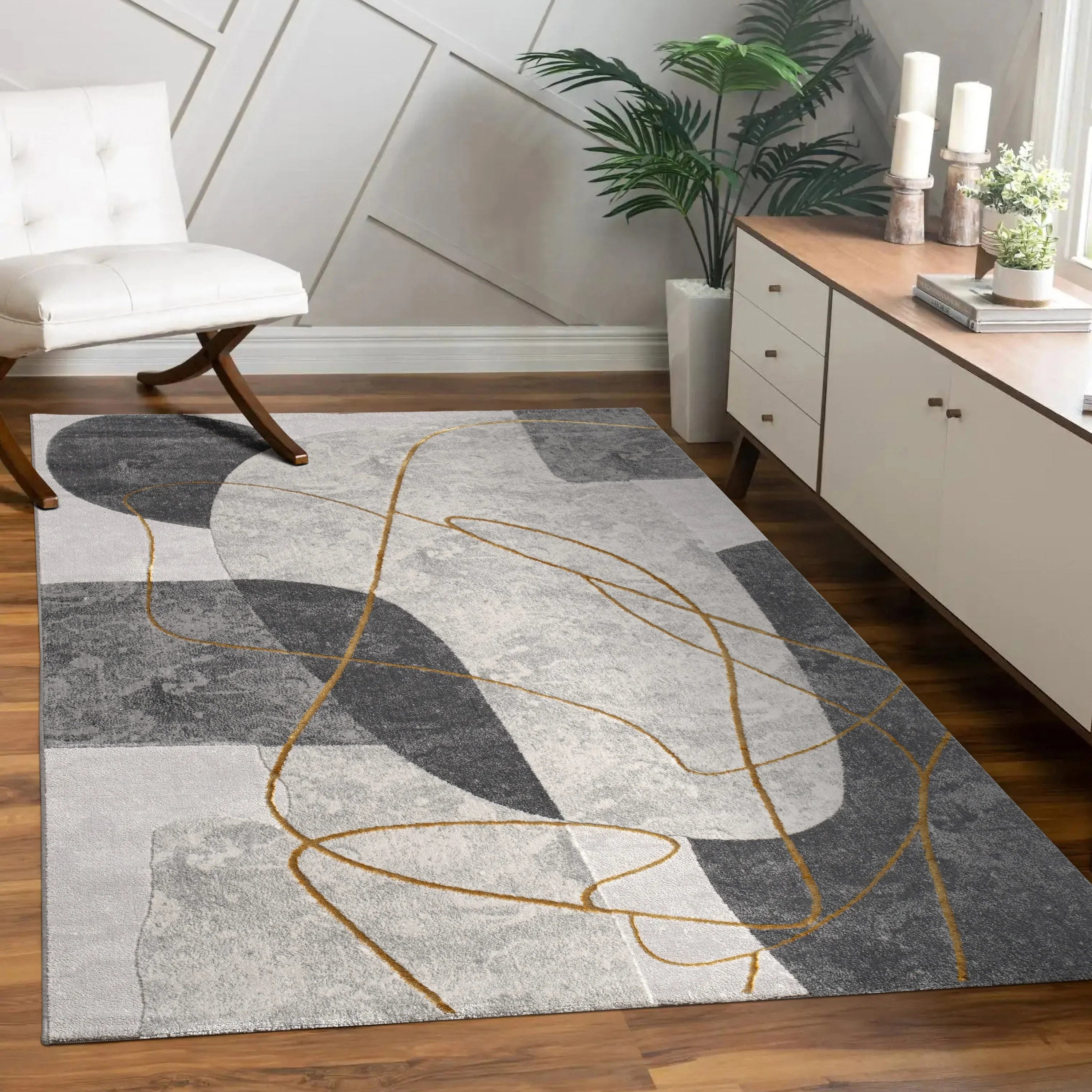 Area Rug Tuana Artistic Designer Pattern, lifestyle image - House Of Avana