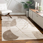 Area Rug Tuana Artistic Designer Pattern, front view - House Of Avana