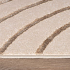 Area Rug Tuana Modern Carved Lines, side view - House Of Avana
