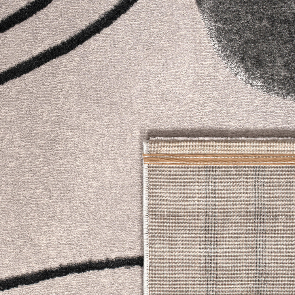 Area Rug Tuana Modern Carved Lines, angled view - House Of Avana