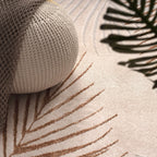 Area Rug Tuana with Elegant Palm Tree Design, back view - House Of Avana