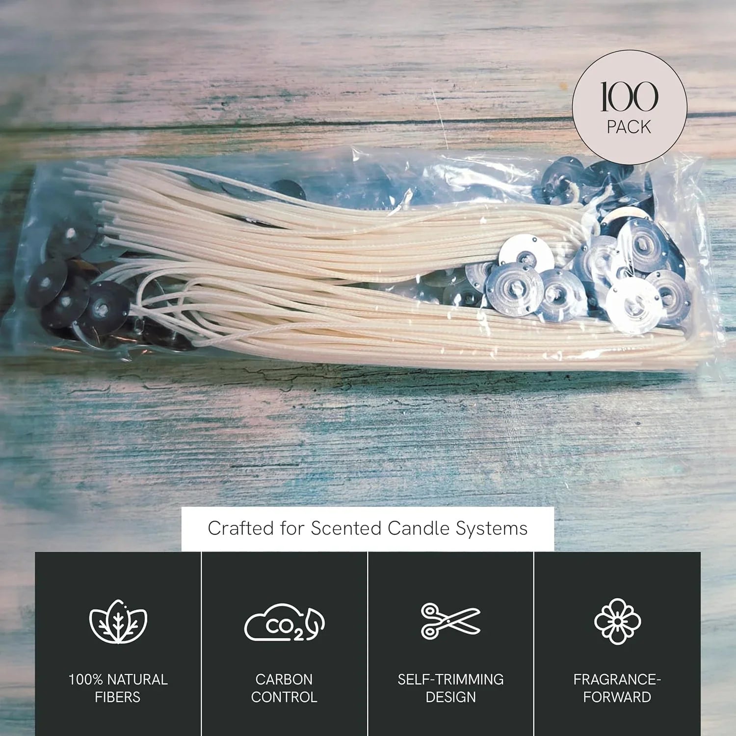 Aroma-lite Wicks, 6" Length, Pack of 100, back view - House Of Avana