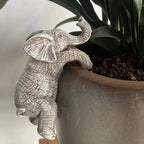 [Art Deco Elephant Planter] Art Deco Elephant Hanging Planter | Elegant Resin Garden & Balcony Decoration, Perfect Gift for Animal Lovers & Aesthetes, No Electricity Needed, Detailed Texture House Of Avana