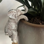 [Art Deco Elephant Planter] Art Deco Elephant Hanging Planter | Elegant Resin Garden & Balcony Decoration, Perfect Gift for Animal Lovers & Aesthetes, No Electricity Needed, Detailed Texture House Of Avana [[SKU:HOA-PLN-005]]