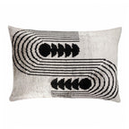 Art Deco Silk Velvet Ikat Throw Pillow Cover X 24, back view - House Of Avana