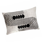 Art Deco Silk Velvet Ikat Throw Pillow Cover X 24, side view - House Of Avana