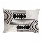 Art Deco Silk Velvet Ikat Throw Pillow Cover X 24, front view - House Of Avana
