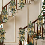 Artificial Christmas Wreath 60cm Decorative Staircase Garland, detail shot - House Of Avana