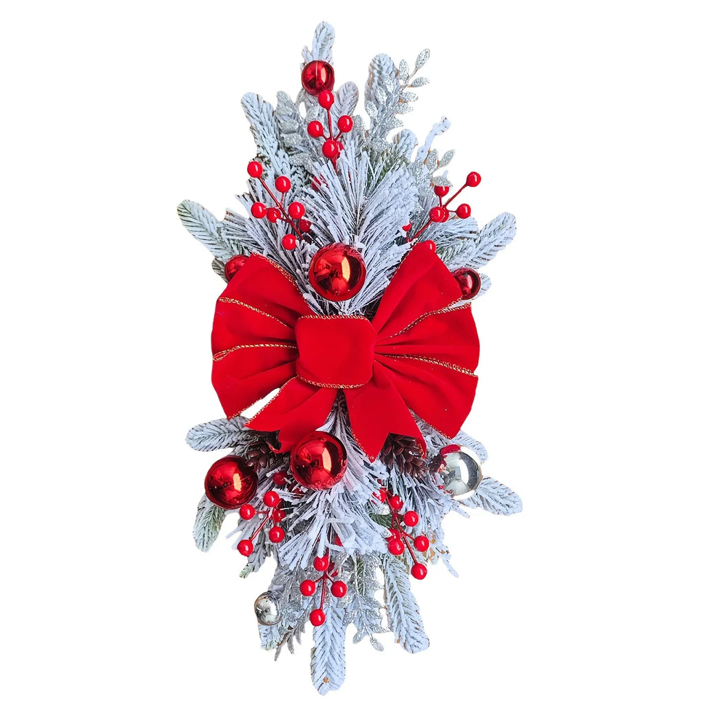 Artificial Christmas Wreath 60cm Non-luminous Staircase Hanging Decoration, texture detail - House Of Avana