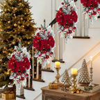 Artificial Christmas Wreath 60cm Non-luminous Staircase Hanging Decoration, top view - House Of Avana [[SKU:HOA-FLR-049]]