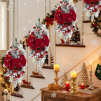 Artificial Christmas Wreath 60cm Non-luminous Staircase Hanging Decoration, front view - House Of Avana [[SKU:HOA-FLR-049]]