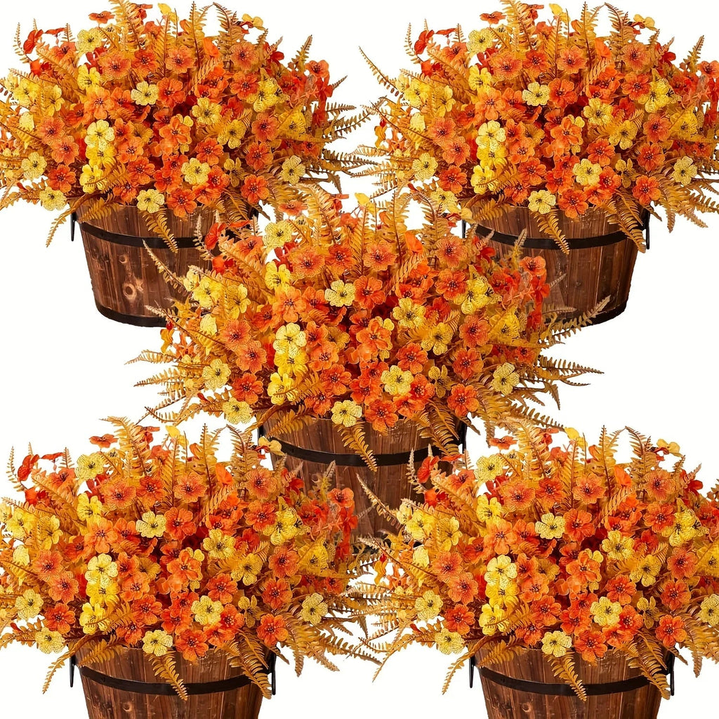 Artificial Flowers, Mixed Orange & Yellow Daisy, S Autumn Decoration, front view - House Of Avana [[SKU:HOA-FLR-019]]