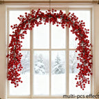 Artificial Red Berry Christmas Ivy Vine, 200cm Long with Red Berries, lifestyle image - House Of Avana [[SKU:HOA-FLR-040]]