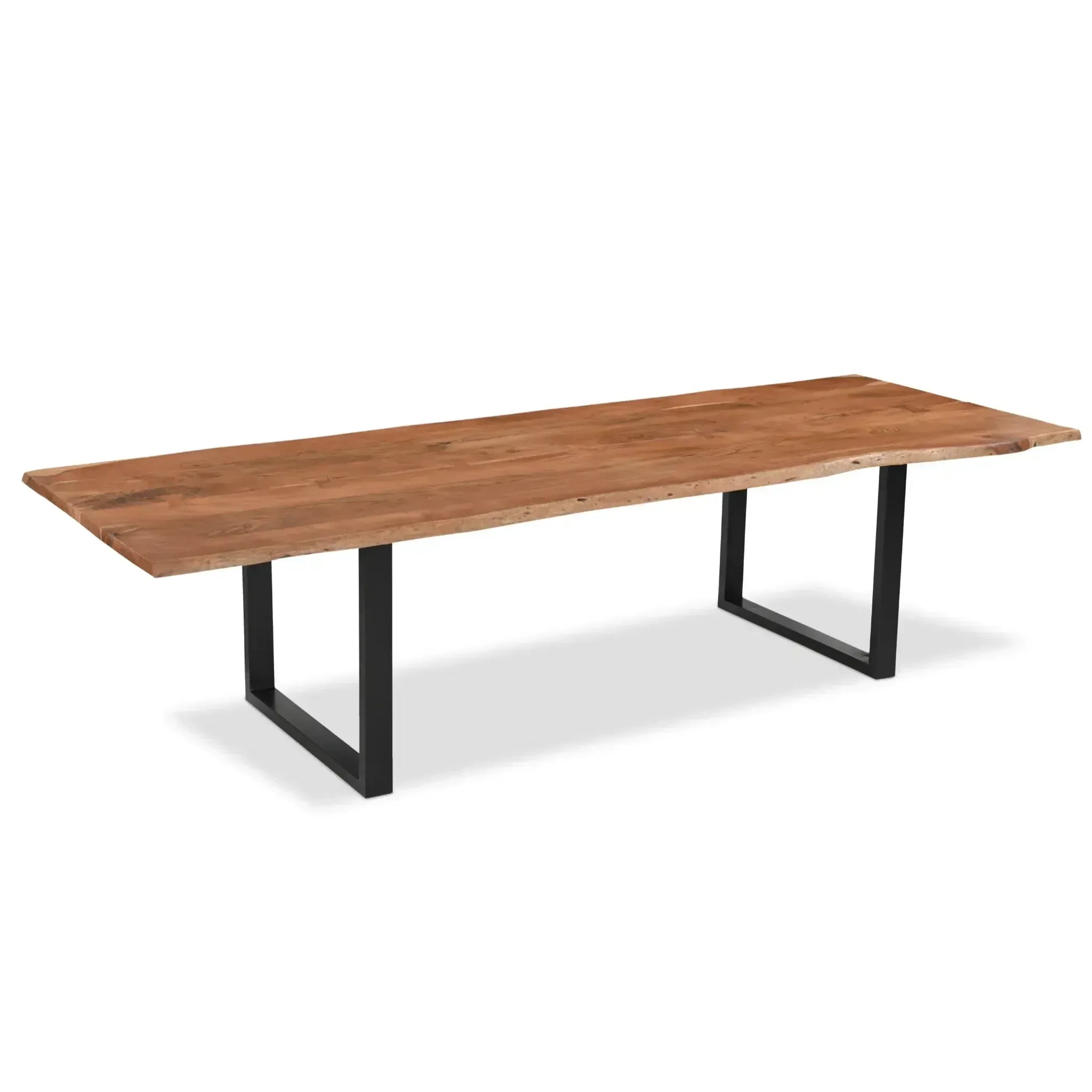 Athea Butterfly Natural Live Edge Dining Table - 120", back view - House Of Avana