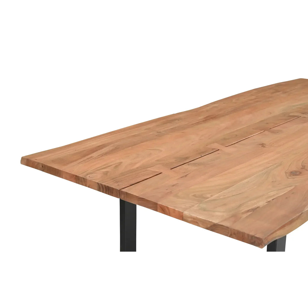 Athea Butterfly Natural Live Edge Dining Table - 120", lifestyle image - House Of Avana