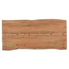 Athea Butterfly Natural Live Edge Dining Table - 120", top view - House Of Avana