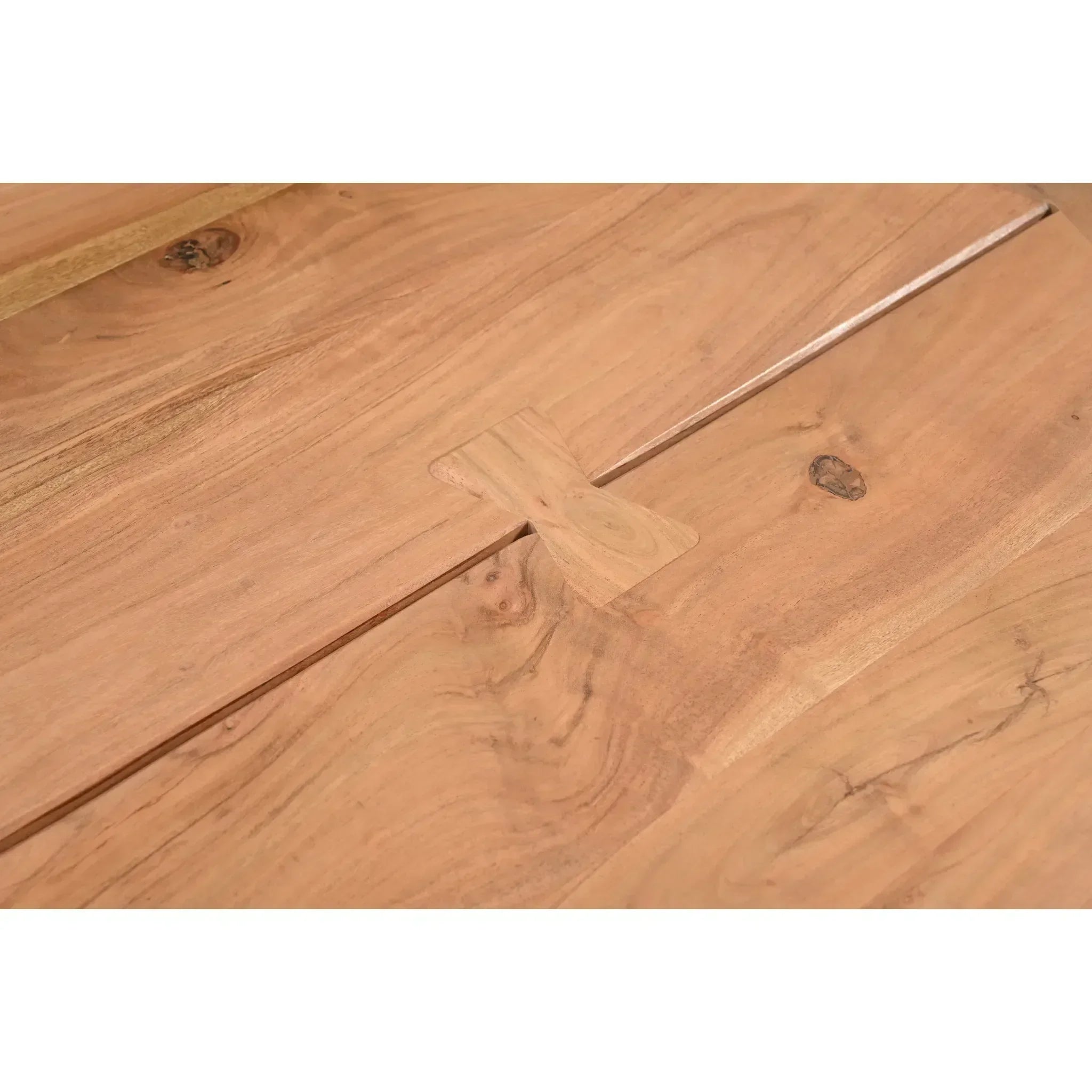 Athea Butterfly Natural Live Edge Dining Table - 120", angled view - House Of Avana