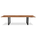 Athea Butterfly Natural Live Edge Dining Table - 120", front view - House Of Avana