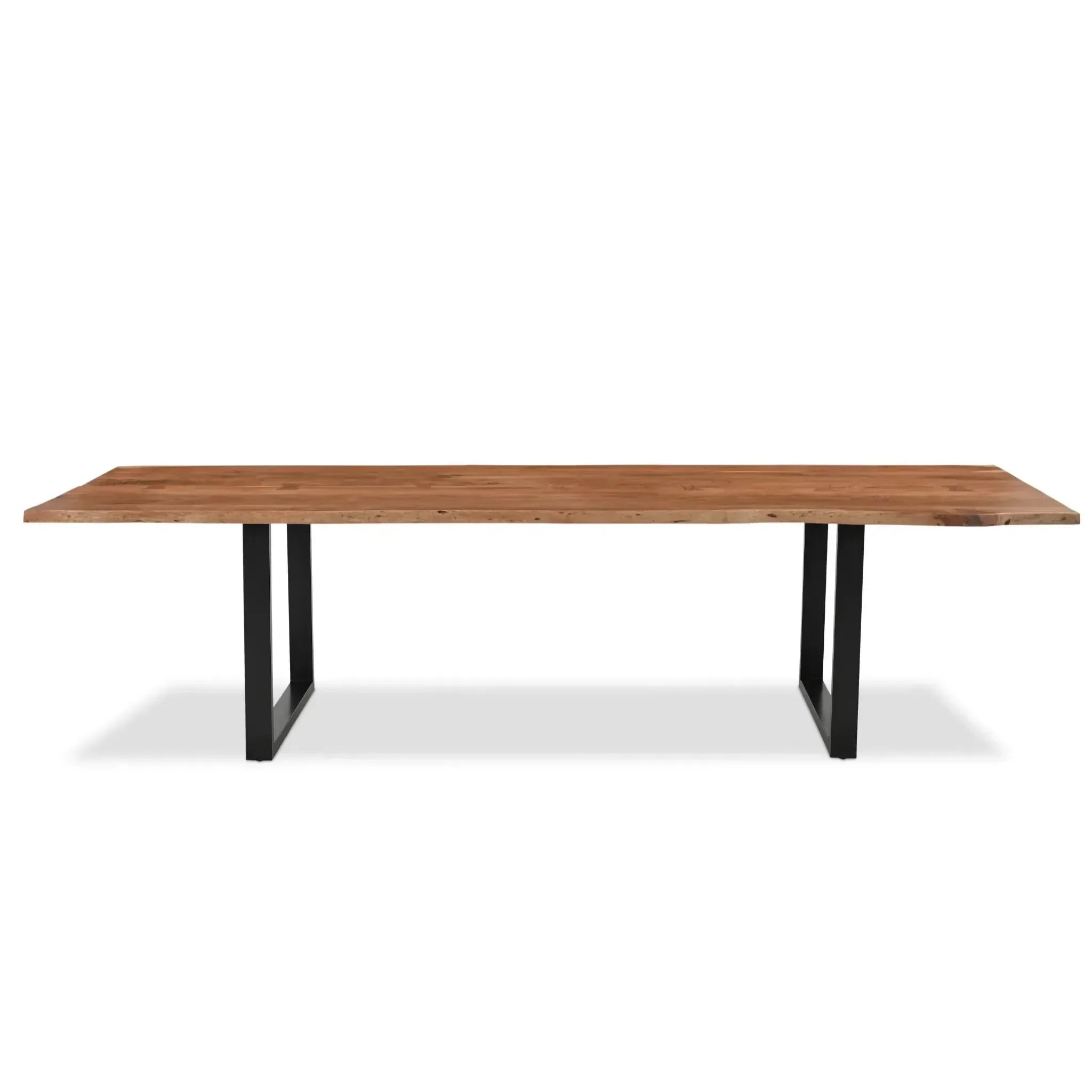 Athea Butterfly Natural Live Edge Dining Table - 120", front view - House Of Avana