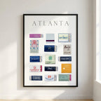 Atlanta Framed Matchbox Print