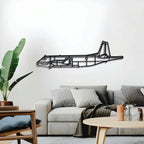 Atlantique Metal Aircraft Wall Art - Ncp0519, back view - House Of Avana