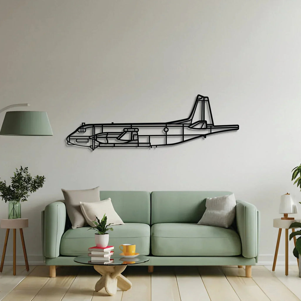 Atlantique Metal Aircraft Wall Art - Ncp0519, side view - House Of Avana