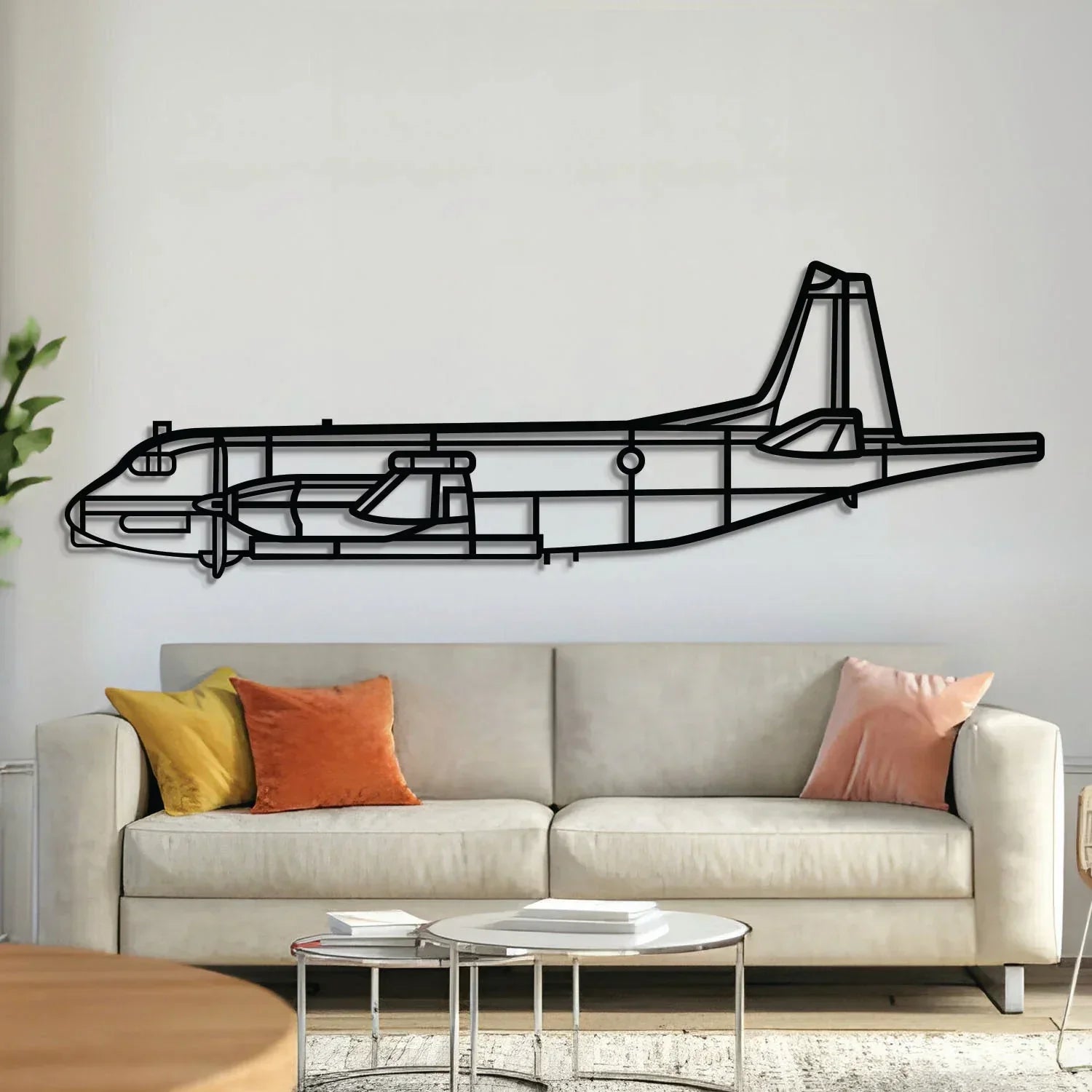 Atlantique Metal Aircraft Wall Art - Ncp0519, front view - House Of Avana