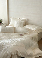Aurora Lace Floral TENCEL™ Bedding Set / Beige Ever Lasting