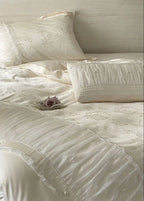 Aurora Lace Floral TENCEL™ Bedding Set / Beige Ever Lasting