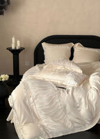 Aurora Lace Floral TENCEL™ Bedding Set / Beige Ever Lasting