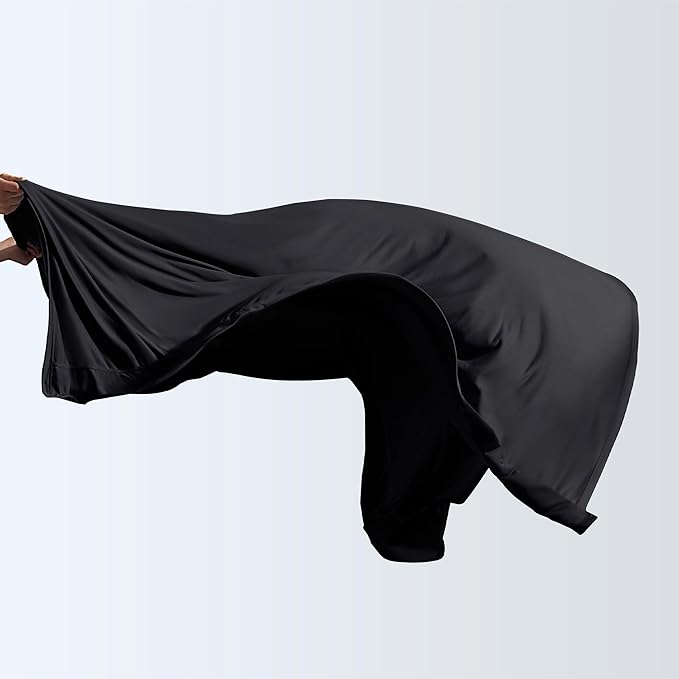 100% Microfiber Jersey Knit Sheet Set with Pillowcases-Black