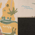 Play Mat Lilo Educational Kids Rug with World Map & Dinosaurs in Beige RugYourHome
