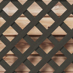 Outdoor Black Wooden Raised Garden Bed Planter Box with Lattice Trellis
