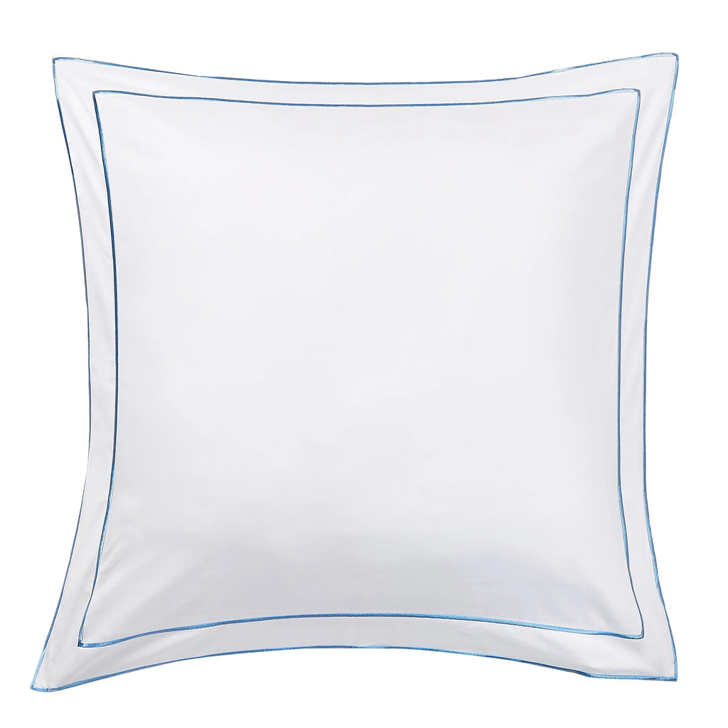 600 Thread Count Framed Sateen Embroidered Cotton Euro Sham Pair Mélange Home