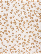 Altin Leopard Print White Area Rug Hauteloom