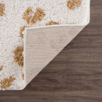 Altin Leopard Print White Area Rug Hauteloom