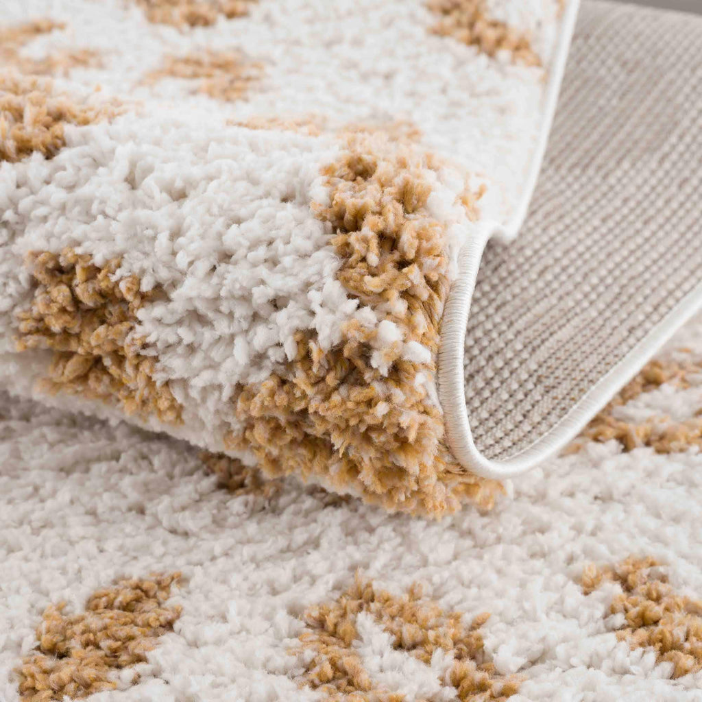 Altin Leopard Print White Area Rug Hauteloom