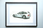 BMW Z3 M Coupe Painting, 5x7 Watercolor Print, Washington Heights, Classic Car